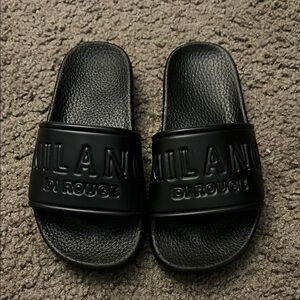 Milano Di Rouge Black Slides